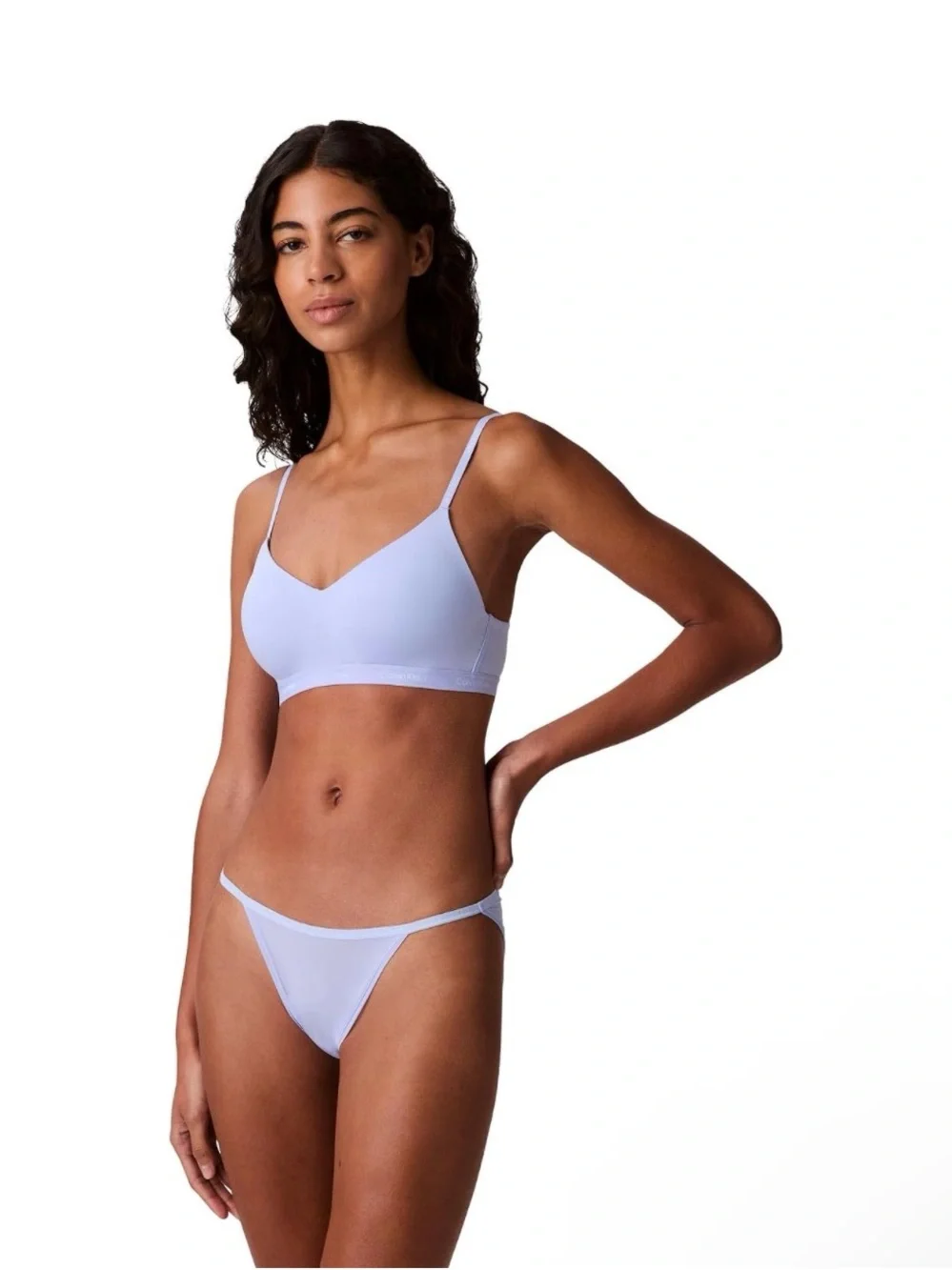 Calvin Klein Women's Ideal Micro Low Rise String Bikini Saltwater Size S